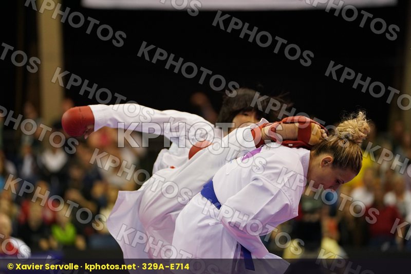 Female Kumite -50kg Japan Miyahara Miho Nowakowska Madgalena Poland