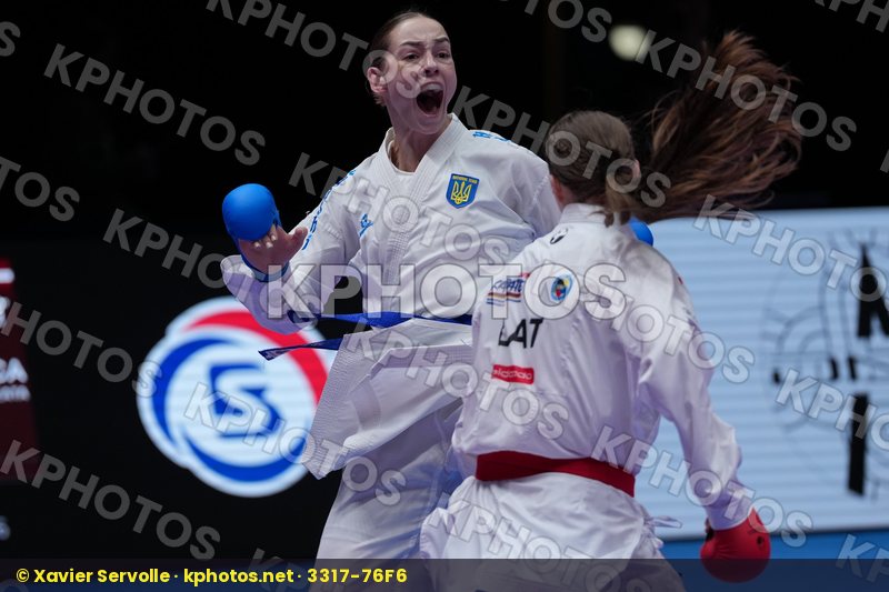 GIRVICA BEATA (LATVIA) vs SHOLOHOVA OLEKSANDRA (UKRAINE) in Female Kumite -61 Kg - Final Bout