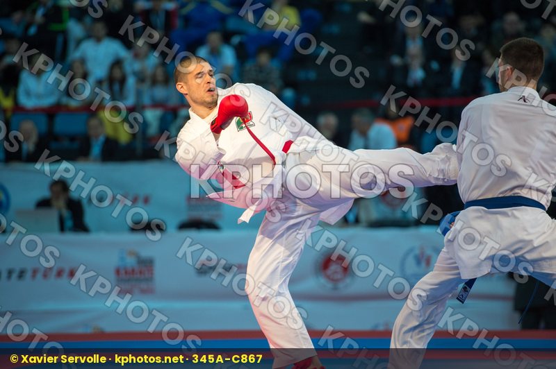 +84 kg bronze match Fyr Of Macedonia kumite male Nestorovski Mar