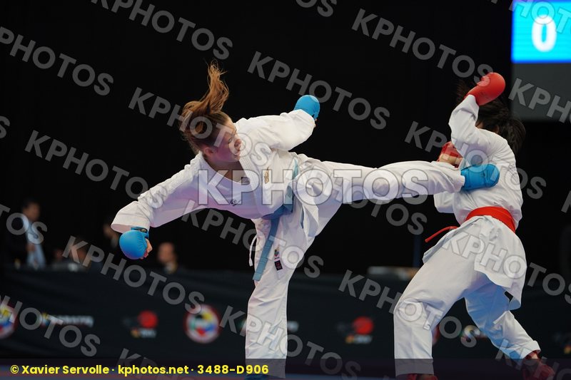 Female kumite -50 kg Germany Hubrich Shara Japan Miyahara Miho