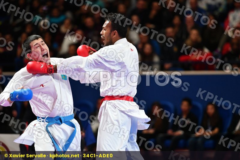 Kazakhstan Madera Andres Male kumite -67 kg Sagandykov Rinat Ven
