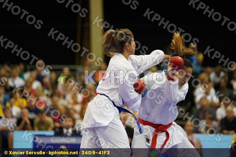 Brazil Chinese Taipei Female Kumite -55kg Gold match Kumizaki Valeria Wen Tzu-Yun