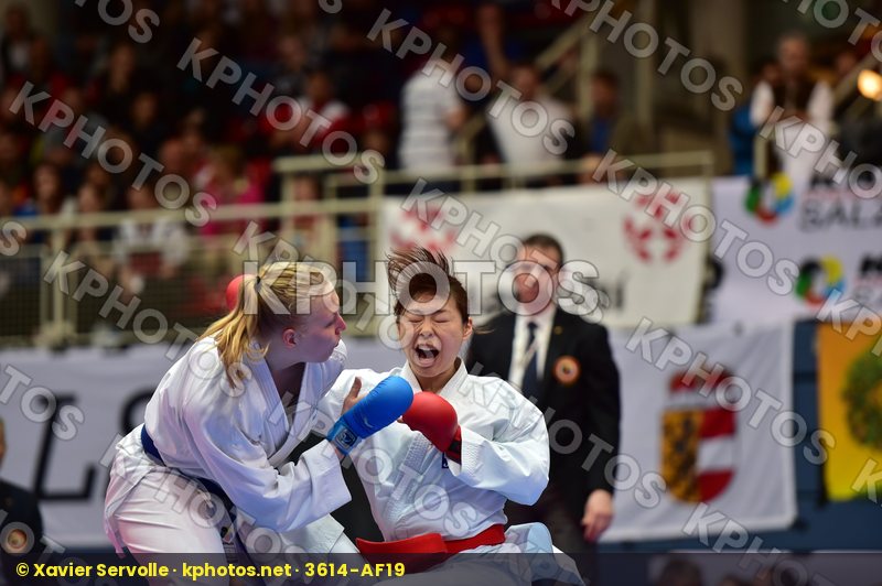 female kumite 68+ kg finland Hirota Japan kuusisto helena uekusa