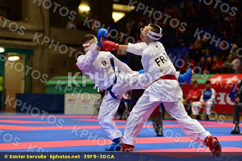 -57kg Azouz Tommy cadet finals france italy kumite male Marchese