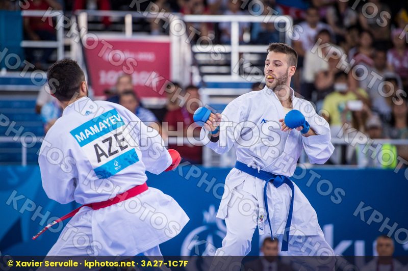 -84 kg Azerbaijan day2 Greece kumite Mamayev Aykhan qualificatio