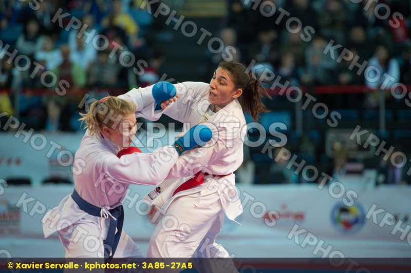 -61 kg bronze match Coban Merve female kumite Slovakia Suchankov