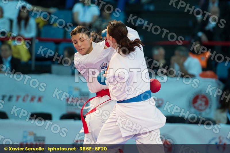 -68 kg bronze match female Greece kumite Montenegro Panetsidou V