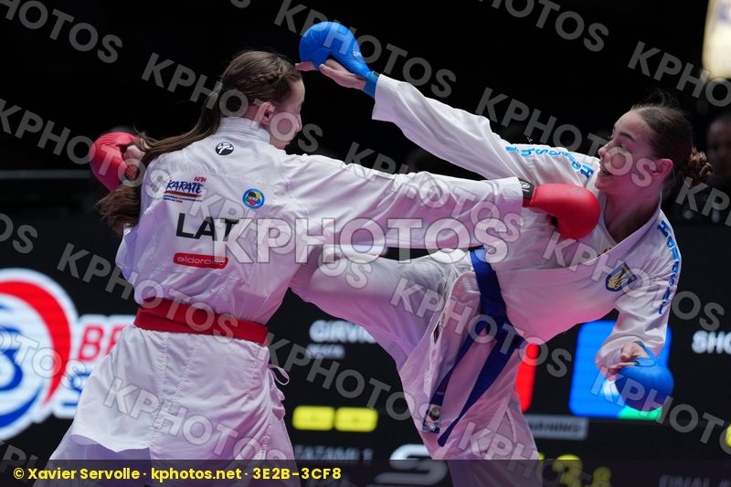 GIRVICA BEATA (LATVIA) vs SHOLOHOVA OLEKSANDRA (UKRAINE) in Female Kumite -61 Kg - Final Bout