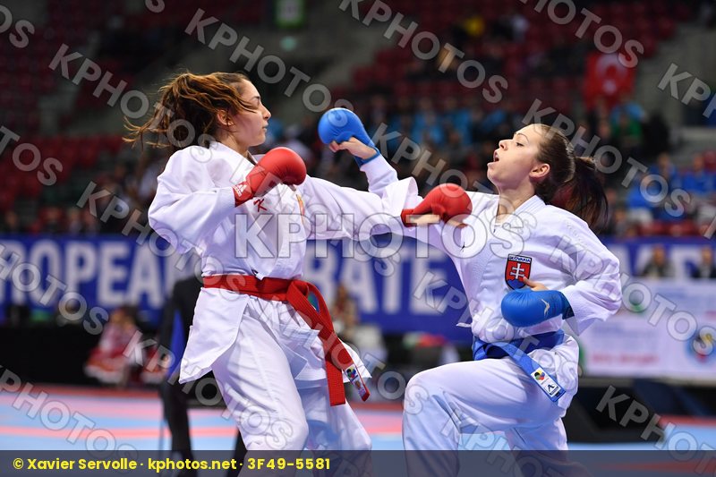 Junior kumite female -48 kg Slovakia Turkey Veisova Dominika Yem