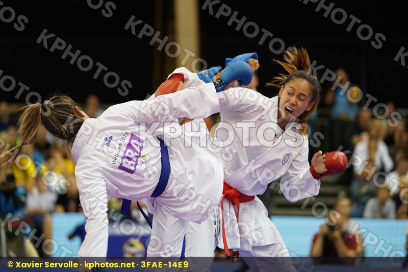 Brazil Chinese Taipei Female Kumite -55kg Gold match Kumizaki Valeria Wen Tzu-Yun