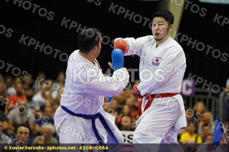 Ganjzadeh Sajad Gold match Iran Islamic Republic of Japan Kagawa Hideyoshi Male Kumite +84kg