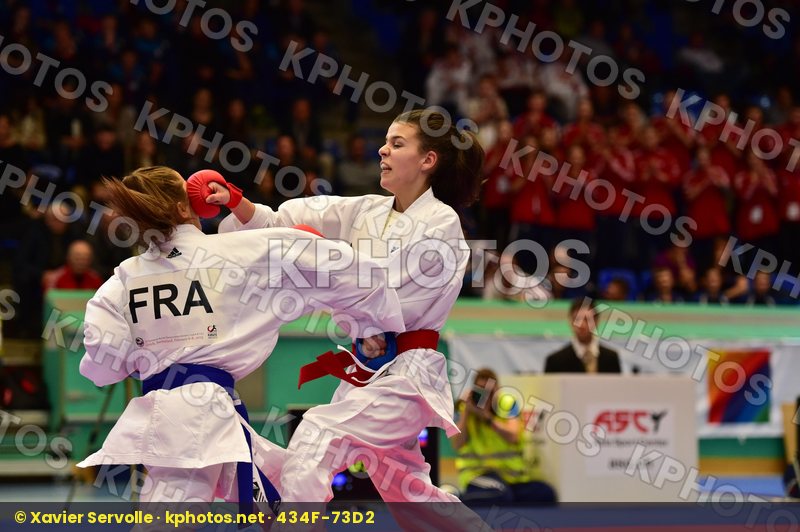 -48 kg Adidas Bourcois Aurore female finals france junior kumite