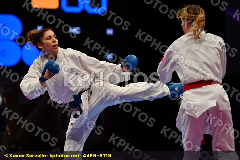 Female kumite 68+ kg France Kloucha Sofia Slovakia Tatarova Domi