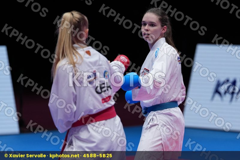 BITSCH MIA (GERMANY) vs WARLING JENNIFER (LUXEMBOURG) in Female Kumite -55 Kg - Final Bout