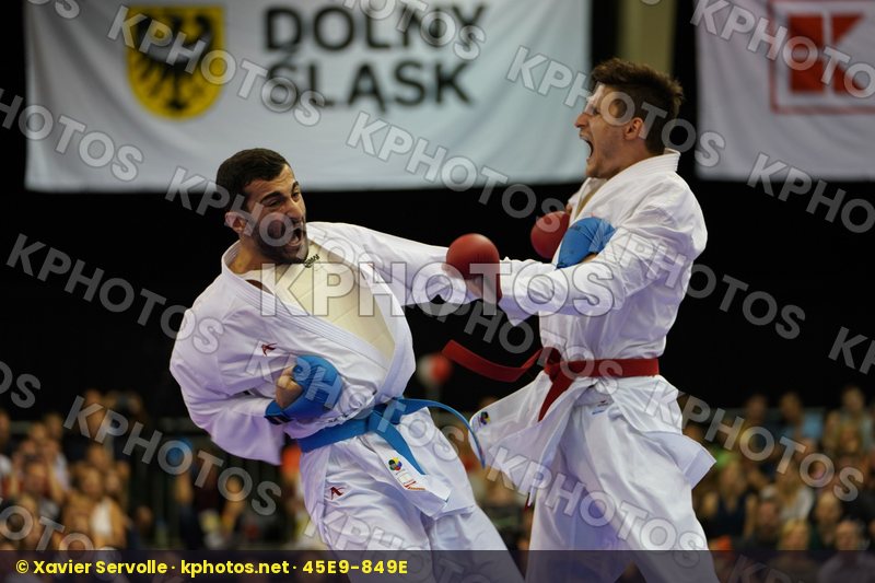Aktas Ugur bronze match Male Kumite -84kg Poland Turkey Warda Kamil