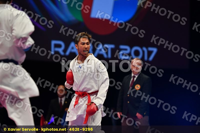 Ahmed Hmissa Cuerva mora Raul Male kumite -67 kg Spain Tunisia