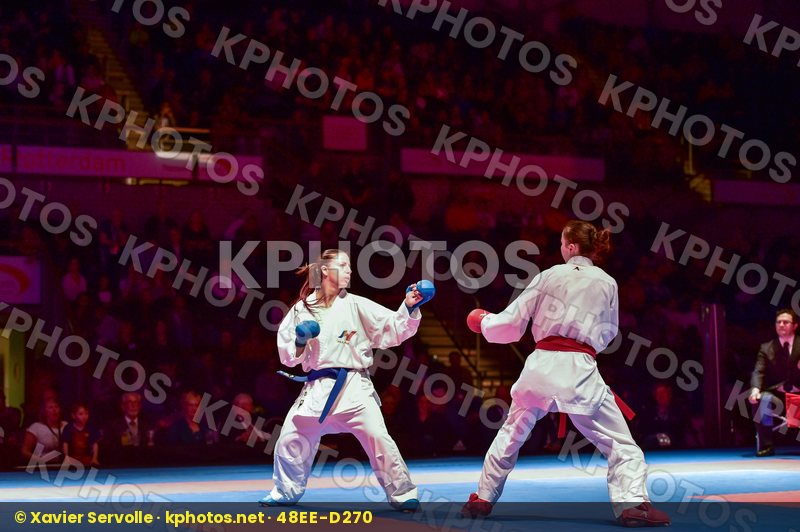 -50 kg final France Kryva Kateryna kumite Recchia Alexandra Ukra