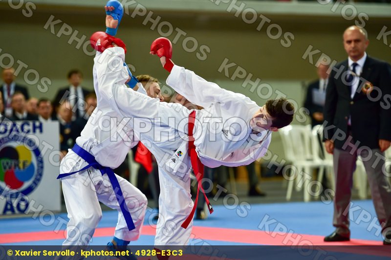 -55 Kg France Italy Junior Kumite Male Marchese Samuele Merienne