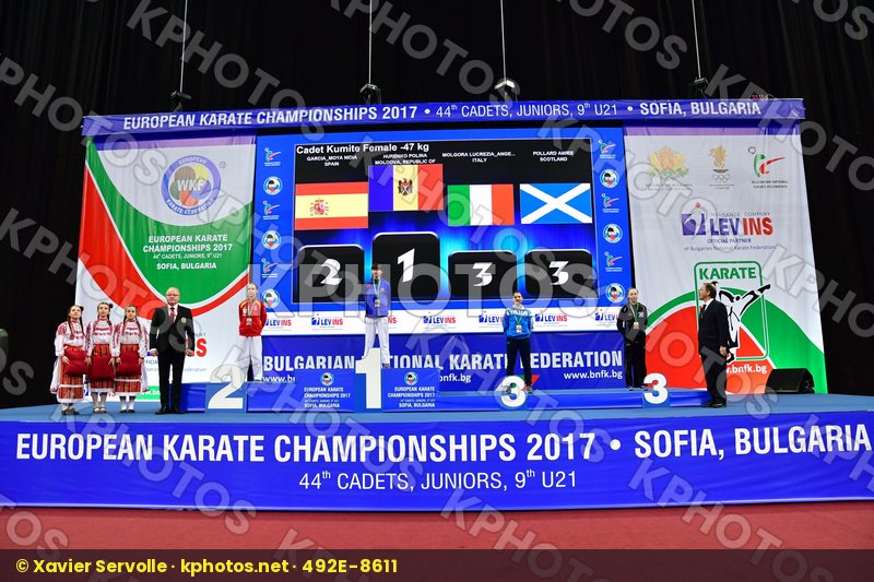 Cadet kumite female -47 kg Garcia moya Nidia Hurenko Polina Ital