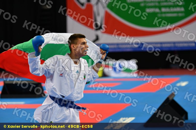 Bulgaria, Cadet kumite male -63 kg, France, Salmi Younesse, Vaka