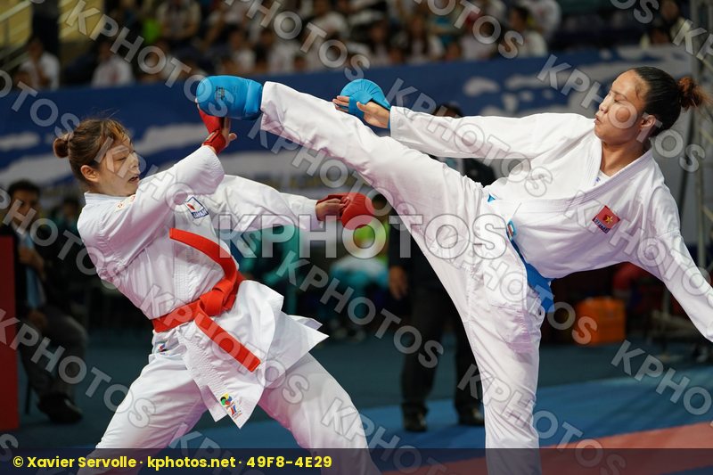 female kumite 68+ kg Japan Thi hong anh Nguyen Uekusa Ayumi Viet