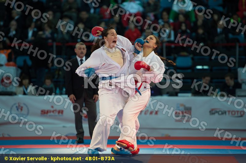 -68 kg bronze match female Greece kumite Montenegro Panetsidou V
