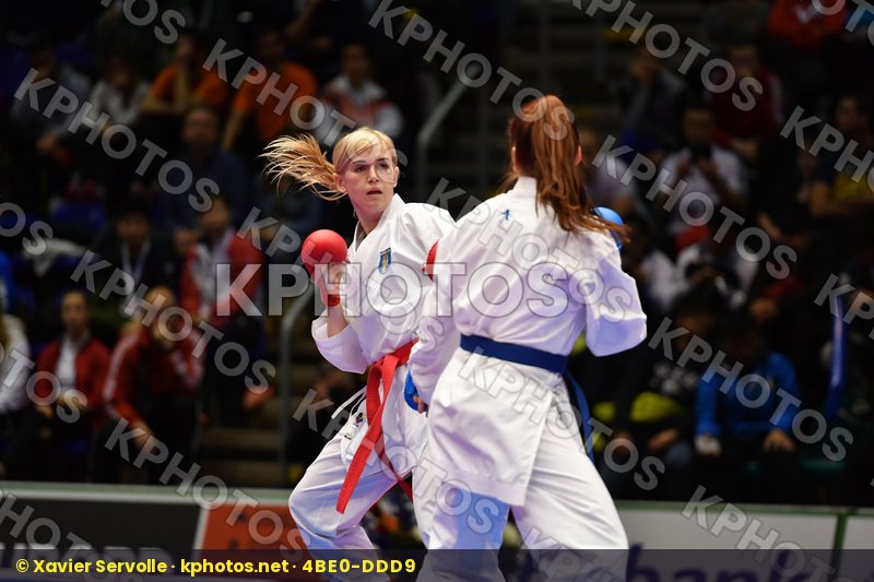Female kumite -61 kg Germany Miggou Anna Serogina Anita Ukraine
