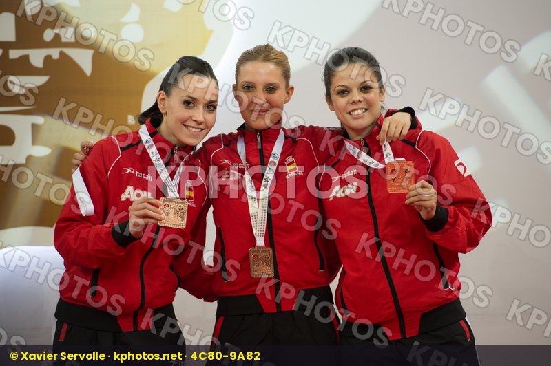 female kata podiums Spain team