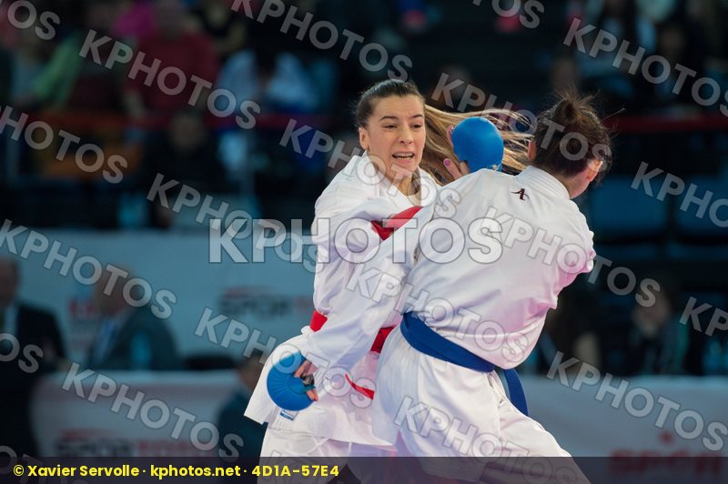 -50 kg bronze match Kryva Kateryna kumite Ozcelik Serap Turkey U