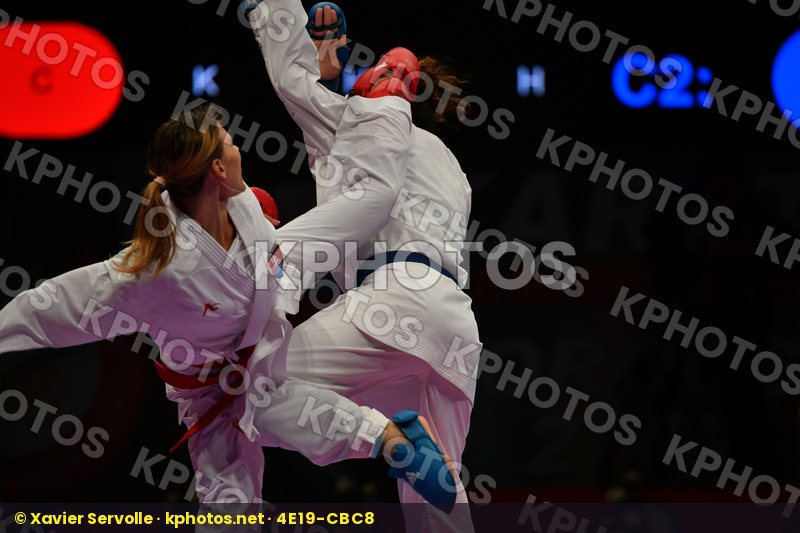 Female kumite 68+ kg France Kloucha Sofia Slovakia Tatarova Domi