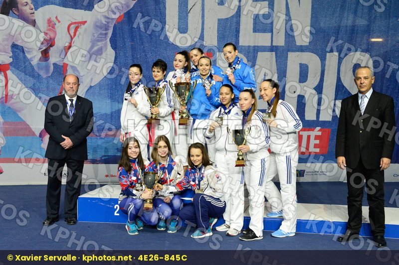 Female Team Kata podium