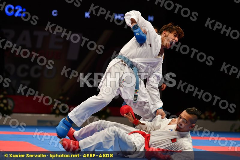 Male kumite -60 kg Morocco Takzima Aymane Taoussi Mohammed