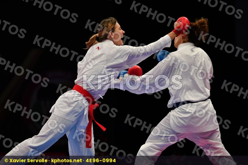 Female kumite 68+ kg France Kloucha Sofia Slovakia Tatarova Domi