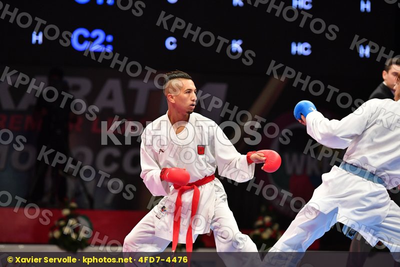 Male kumite -60 kg Morocco Takzima Aymane Taoussi Mohammed