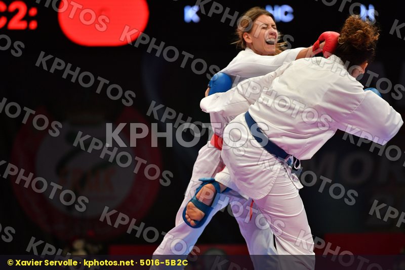 Female kumite 68+ kg France Kloucha Sofia Slovakia Tatarova Domi