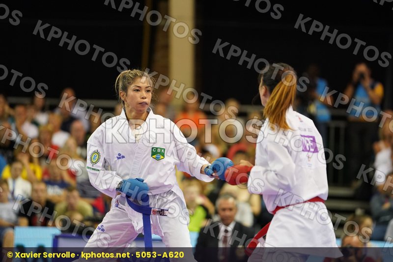 Brazil Chinese Taipei Female Kumite -55kg Gold match Kumizaki Valeria Wen Tzu-Yun