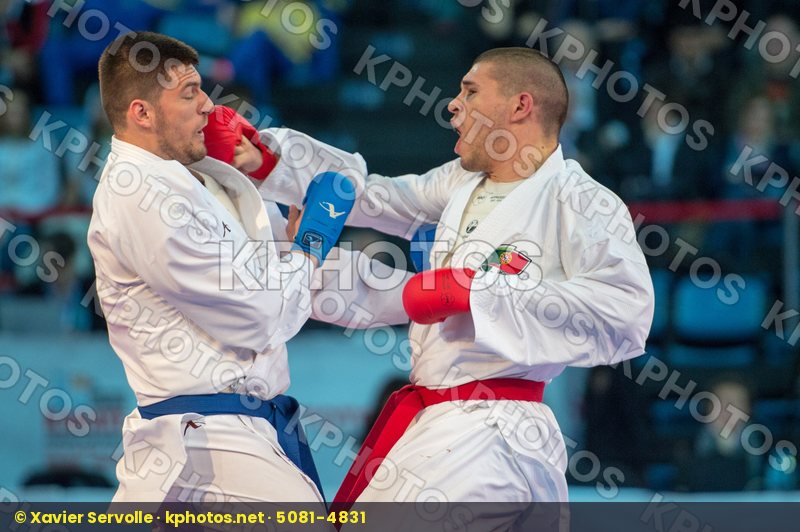 +84 kg bronze match Fyr Of Macedonia kumite male Nestorovski Mar