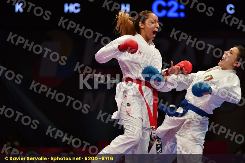 Female kumite -61 kg Hasnaoui Boutheina Italy Lallo Viola Tunisi