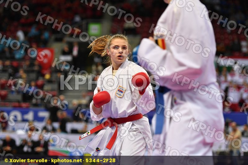 Belgium, Brognon Eva, Cadet kumite female 54+ kg, Milovanovic An