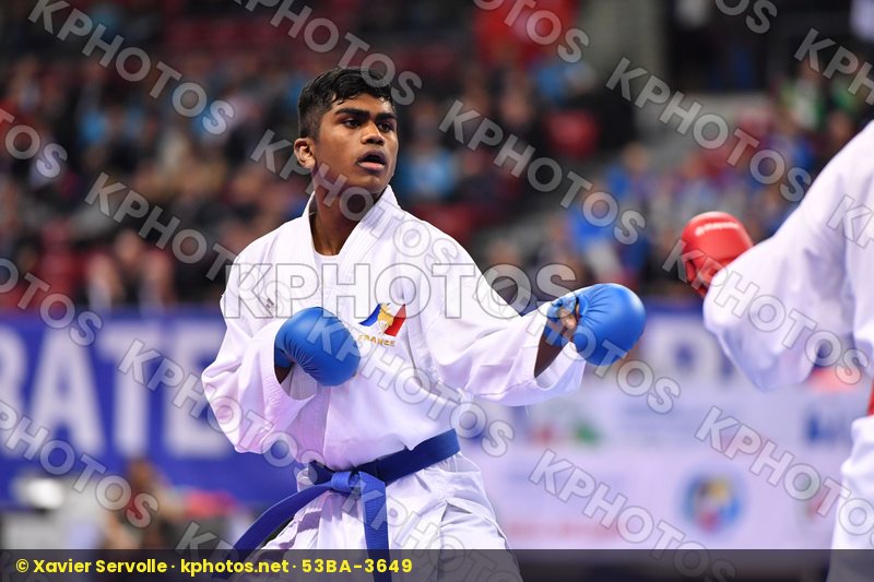 France Greece Junior kumite male -61 kg Kanagasingam Kajith Xeno