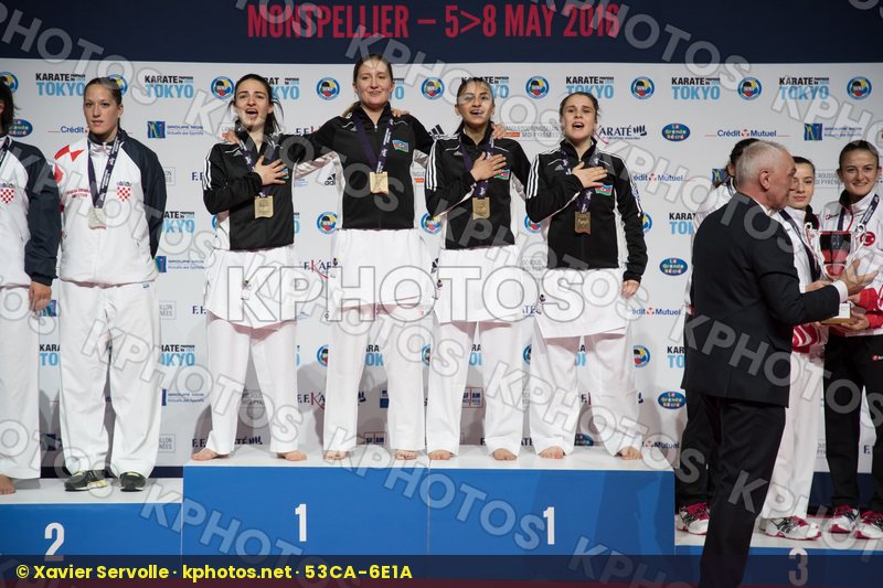 Azerbaijan Female kumite podium team