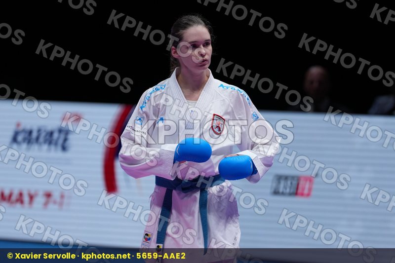 BITSCH MIA (GERMANY) vs WARLING JENNIFER (LUXEMBOURG) in Female Kumite -55 Kg - Final Bout