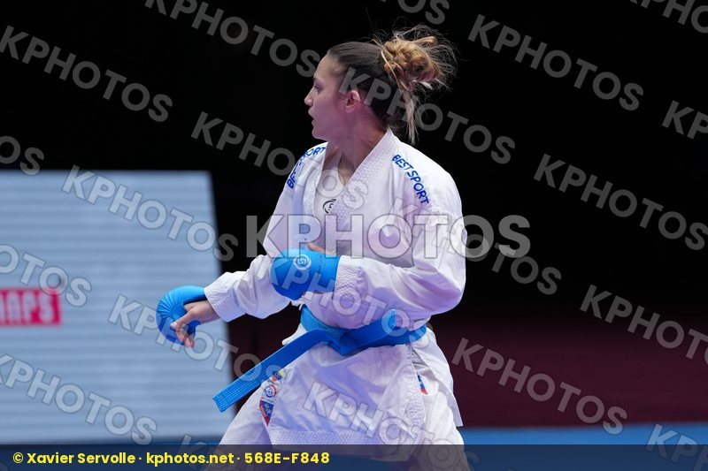 KVASNICOVA NINA (SLOVAKIA) vs GORANOVA IVET (BULGARIA) in Female Kumite -55 Kg - SemiFinal Bout