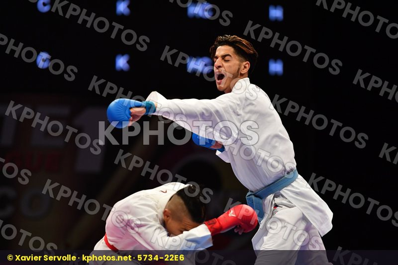 Male kumite -60 kg Morocco Takzima Aymane Taoussi Mohammed