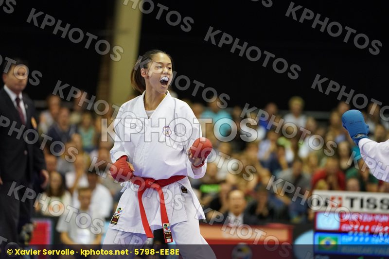 Brazil Chinese Taipei Female Kumite -55kg Gold match Kumizaki Valeria Wen Tzu-Yun