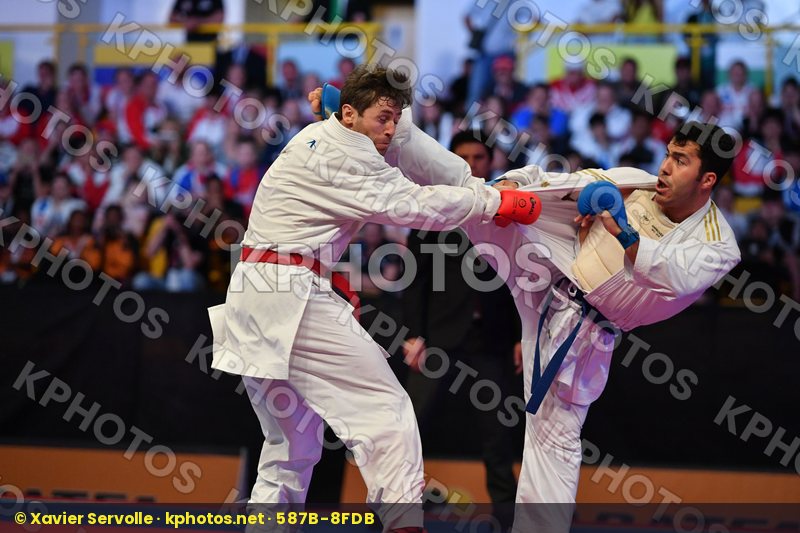 Arkania Gogita Ganjzadeh Sajad Georgia Iran Male kumite 84+ kg