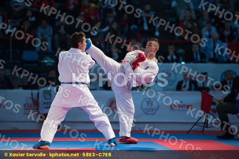 -67 kg bronze match Dacosta Steven France kumite Rasero Ruiz Man