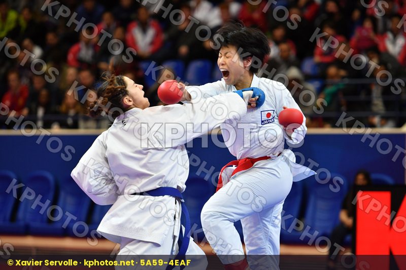 Female kumite -68 kg Japan Quirici Elena Someya Kayo Switzerland