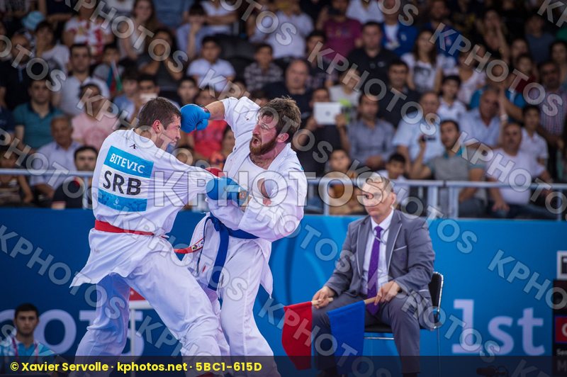 +84 kg Bitevic Slobodan day2 Erkan Enes kumite qualification Ser