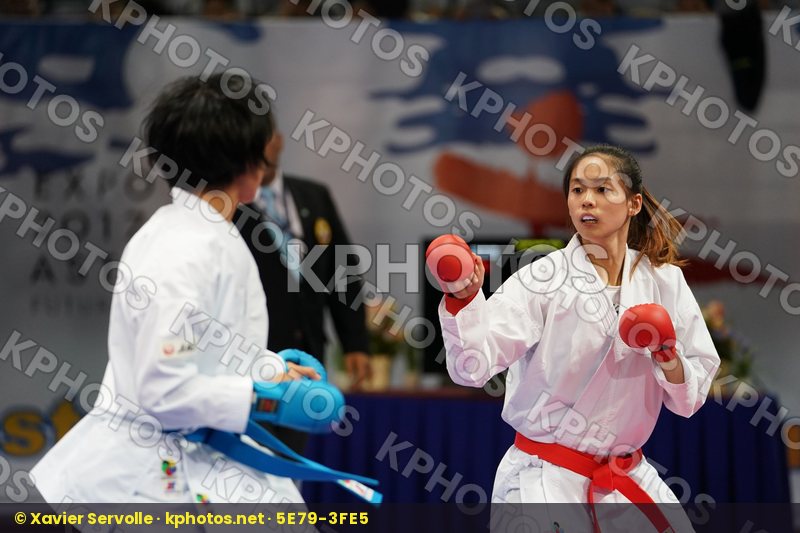 Chinese Taipei Female kumite -55 kg Ishiai Fumika Japan Wen Tzu-
